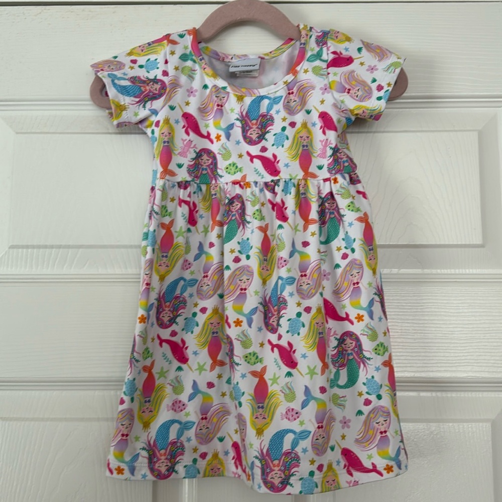 24m Flap Happy Mermaid and Narwhal Fun Casual Dress